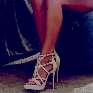 Aldo Crème Braided Heels